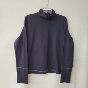 Quest Top Womens XL Black Mockneck Long Sleeve Stretch‎ Layer